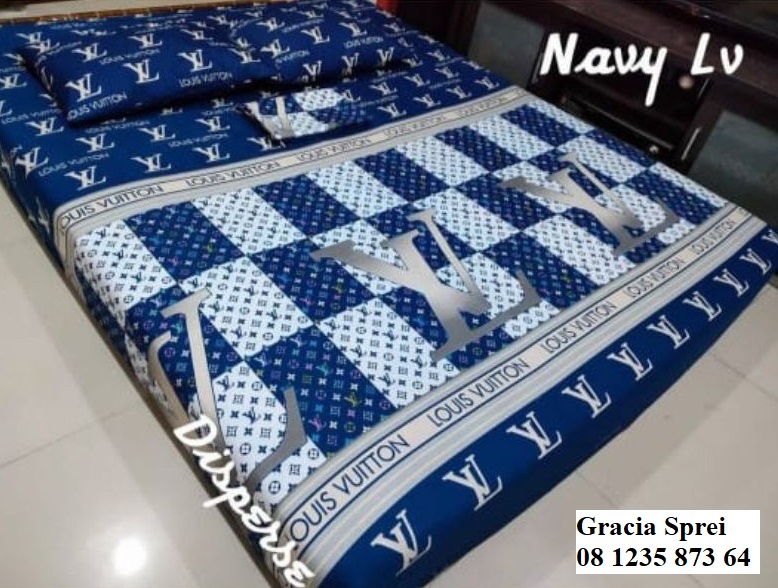 <p>Sprei Disprese LV Navy warna yang indah dan mot